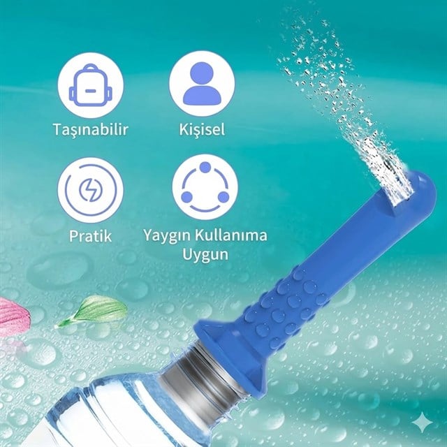 Sunup SN-37729 Pratik 21-25Mm Seyahat-Kamp Tipi 3’lü Tuvalet Temizlenme Taharet Nozzle