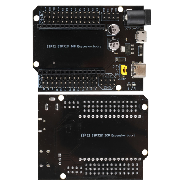 ESP32S 30 Pin Genişletme Kartı Adaptör Modülü Çift Type-C ve Micro USB Girişli