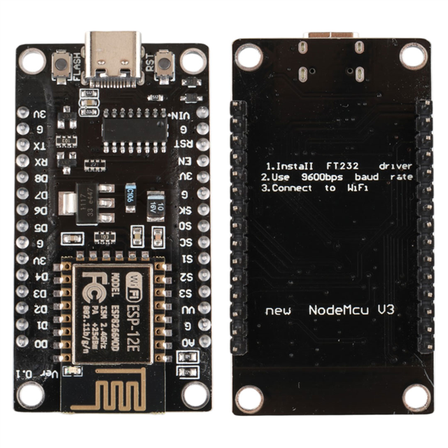 ESP8266 NodeMCU V3 LUA WiFi Proje Geliştirme Kartı Dahili Antenli ve USB-C Bağlantılı
