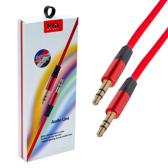 Powermaster Pm-3777 3.5 Mm Erkek/Erkek Kırmızı Stereo Aux Kablo