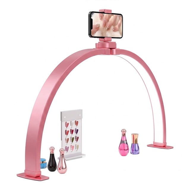 TrLed F-700A 70CM Pembe Katlanabilir Masaüstü Manikür ve Protez Tırnak Lambası