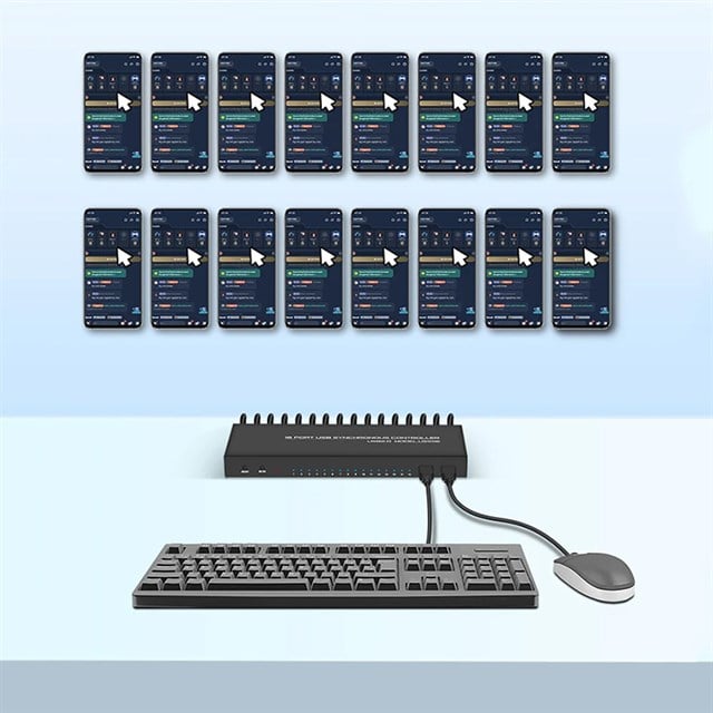 Powermaster US1016 Profesyonel 16 Port USB Çoklu Kontrol ve Senkronizasyon Cihazı