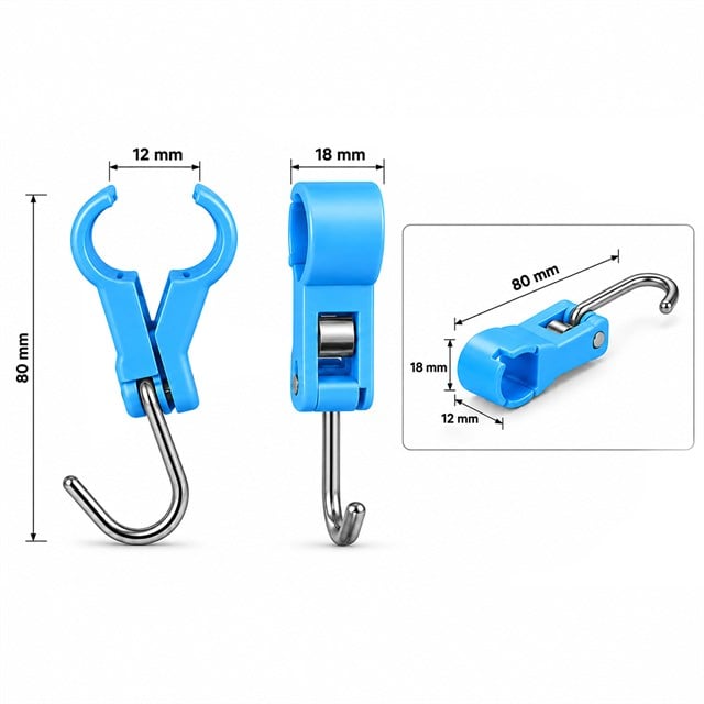 Sunup SN-38119 Yuvarlak Kelepçe Askı 80x12x18mm 4’lü Paket
