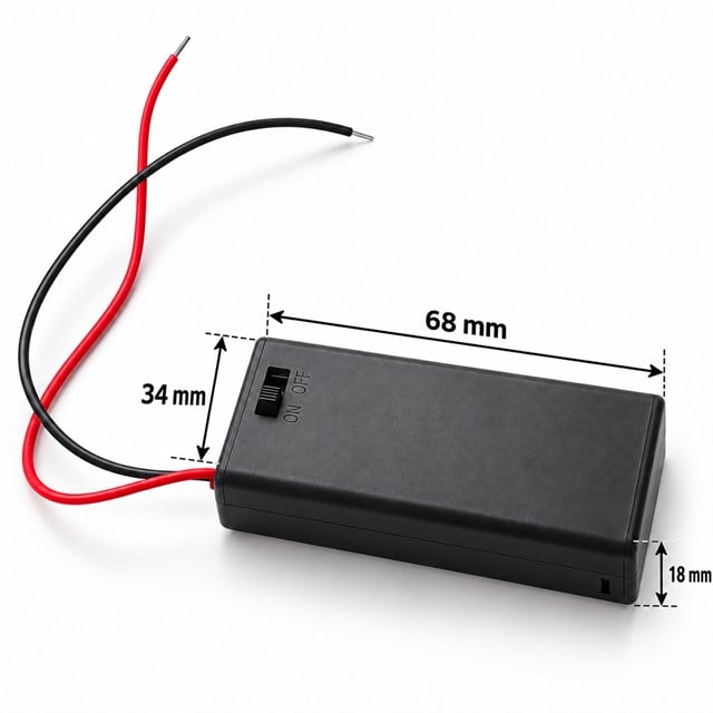 PowerMaster PM-38178  2’li AA On-Off Anahtar Swıtchli Pil Yuvası