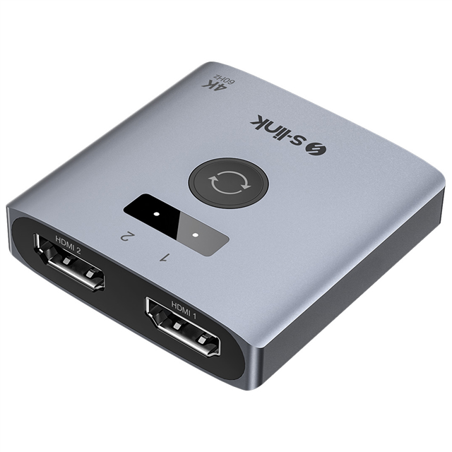 S-Link SL-LU602 2-Port 4K 60Hz HDMI Çift Yönlü (Bi-Directional) Akıllı Switch