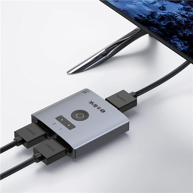 S-Link SL-LU602 2-Port 4K 60Hz HDMI Çift Yönlü (Bi-Directional) Akıllı Switch