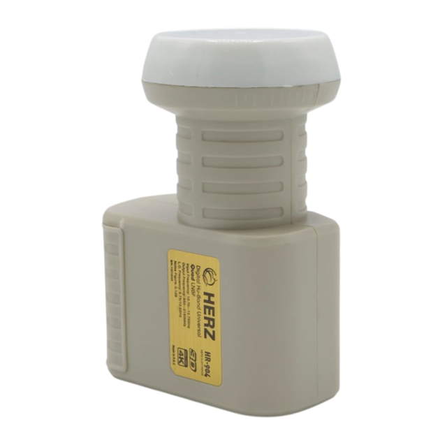 Herz HR-904 Digital Ku-Band Quad 4’lü LNB Universal - Altın Uçlu 0.1dB Sharp Chip