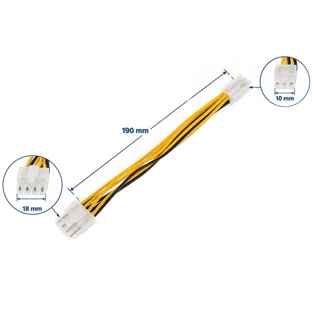Powermaster PM-38401 8 Pin Ekran Kartı Güç Çevirici Kablo