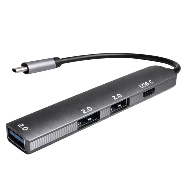 Fully S-802K 4’ü 1 Arada USB-A Type-C Hub Dönüştürücü Alüminyum Gövde Ultra İnce Tasarım