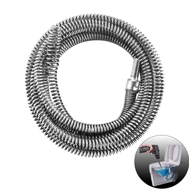 SUNUP SN-38808 2 METRE 10 MM MATKAP UYUMLU ESNEK GİDER TIKANIKLIK BORU TEMİZLEME YAYI