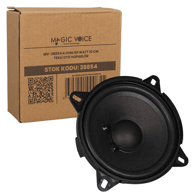 Magicvoice MV-38854 4 Ohm 80 Watt 10 cm Tekli Oto Hoparlör