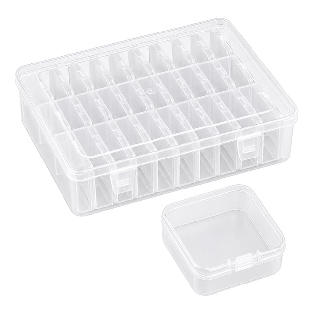 Compaxe P-Serisi 24’lü Plastik Şeffaf Saklama Kutusu (24 Küçük + 1 Büyük Kutulu Set)