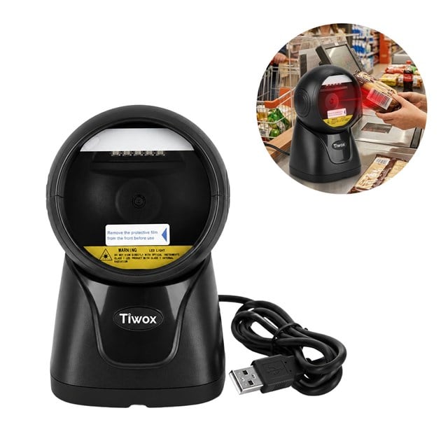 Tiwox VS-240 2D Karekod Kablolu USB Masaüstü Barkod Okuyucu