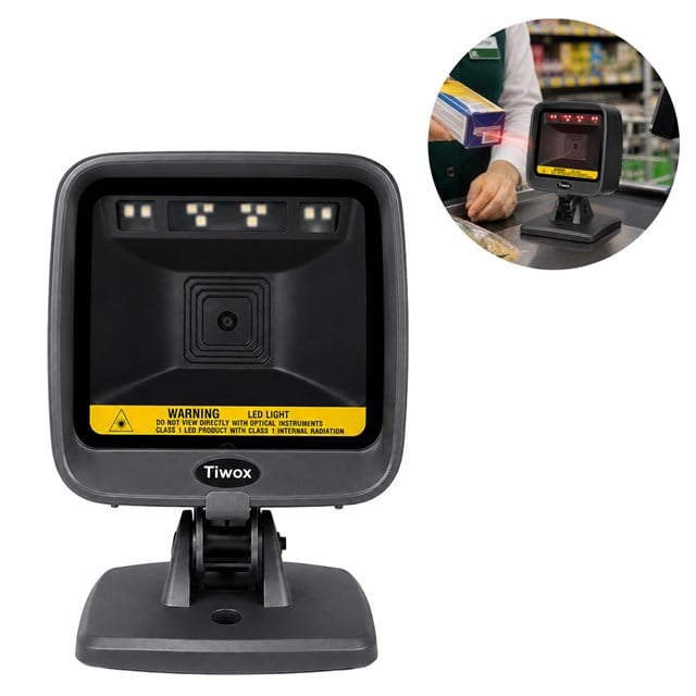 Tiwox Vs-6000 2D Karekod Kablolu Usb Masaüstü Barkod Okuyucu