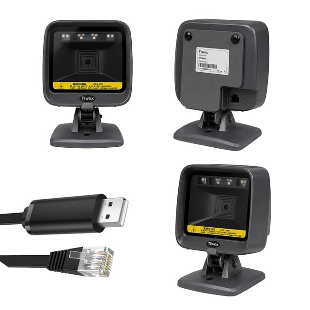 Tiwox Vs-6000 2D Karekod Kablolu Usb Masaüstü Barkod Okuyucu