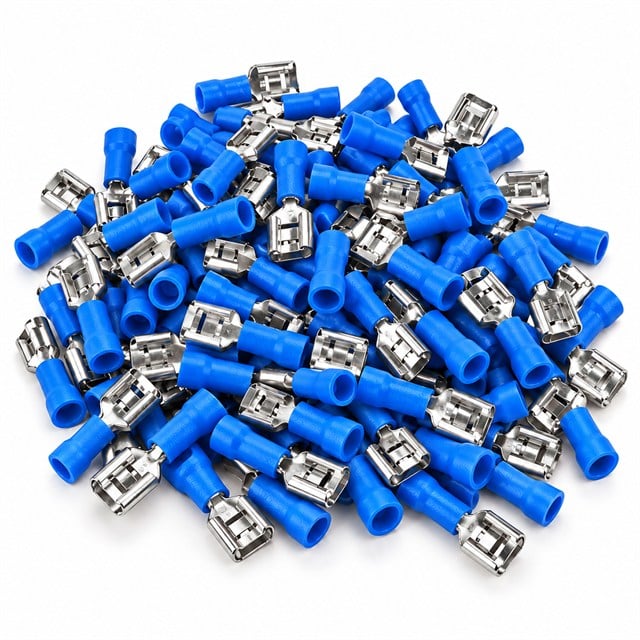 PowerMaster PM-39057 1,5-2,5mm2 Kesit 20x7x5mm Soket Mavi İzoleli Kablo Pabucu (100’lü Paket)