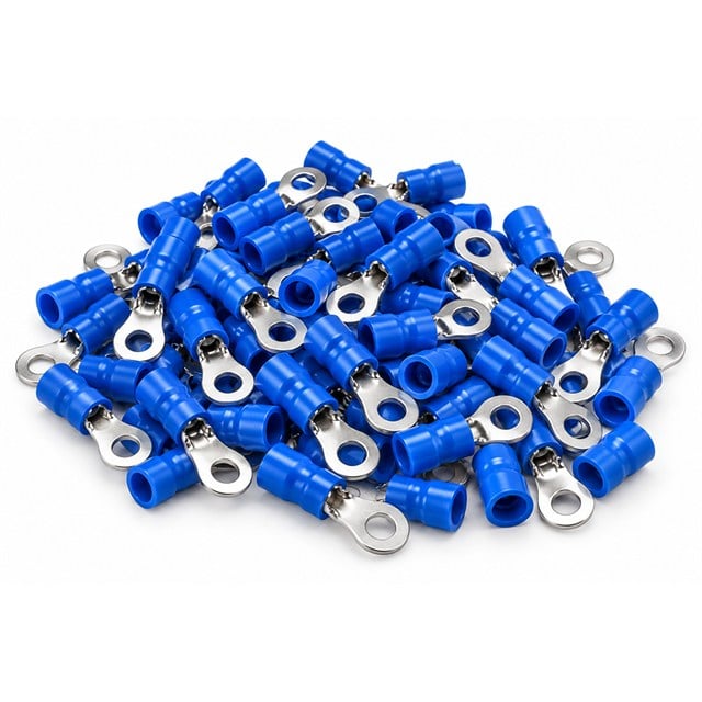 PowerMaster PM-39060 1,5-2,5mm2 Kesit 20x6,5x6,5mm Soket Mavi İzoleli Kablo Pabucu (100’lü Paket)