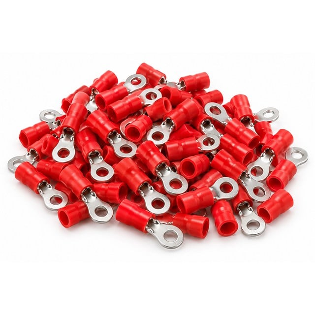 PowerMaster PM-39069 0,5-1,5mm2 Kesit 21x8x6mm Soket Kırmızı İzoleli Kablo Pabucu (100’lü Paket)