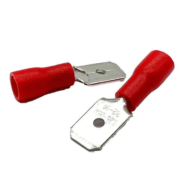 PowerMaster PM-39071 0,5-1,5mm2 Kesit 21x6x5mm Soket Kırmızı İzoleli Kablo Pabucu (100’lü Paket)