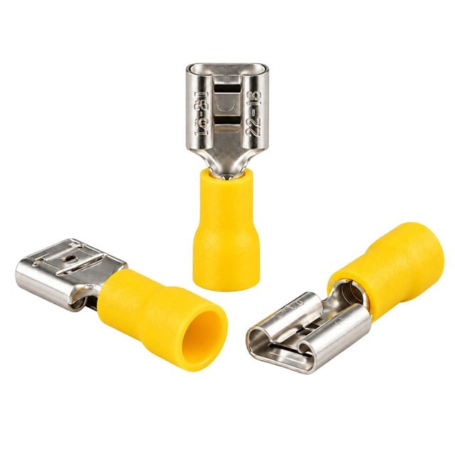 PowerMaster PM-39077 4-6mm2 Kesit 23x7x6mm Soket Sarı İzoleli Kablo Pabucu (100’lü Paket)