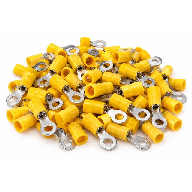 PowerMaster PM-39079 4-6mm2 Kesit 28x12x8mm Soket Sarı İzoleli Kablo Pabucu (100’lü Paket)