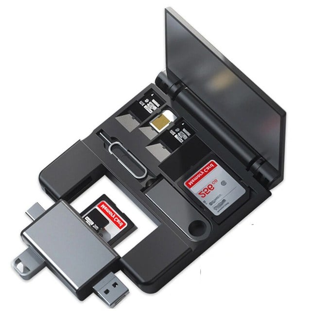 Powermaster PM-39094 7in1 Çok Fonksiyonlu USB 3.0 Type-C Lightning SD/TF Kart Okuyucu Adaptör