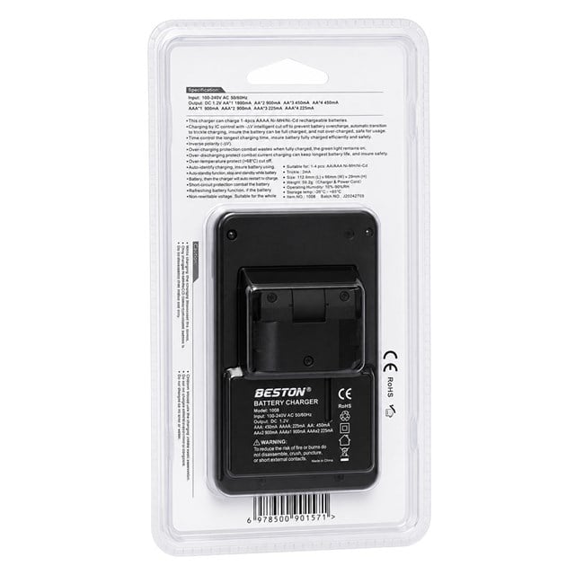 Beston C9012A AA/AAA Ni-MH/Ni-Cd Akıllı Hızlı Pil Şarj Cihazı