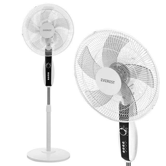 Everest FAN11 Cool Air 16’’ 50 Watt 5 Pervaneli 3 Kademe 1200RPM Zaman Ayarlı Vantilatör - Beyaz