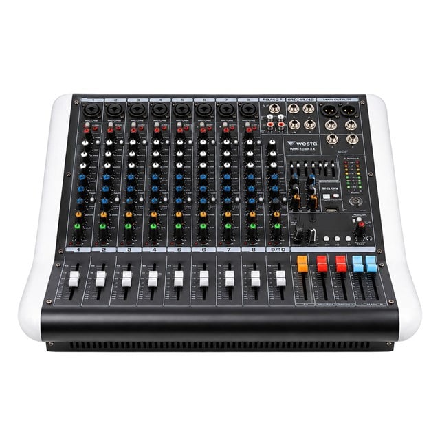 Westa WM-10PMX 2x500W 10 Kanal Power Mikser USB, Bluetooth 32DSP Dijital Profesyonel Ses Mikseri