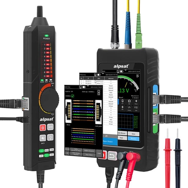 Alpsat AS328 RJ45 - Fiber Optik Çok Fonksiyonlu Kablo Test Cihazı