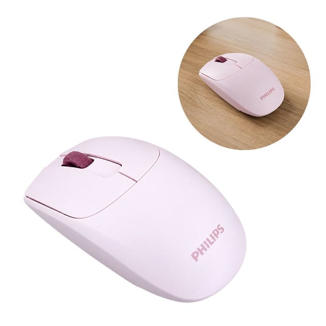 Philips SPK7398P 1600 DPI Sessiz Tıklama Pembe Kablosuz Ofis Mouse