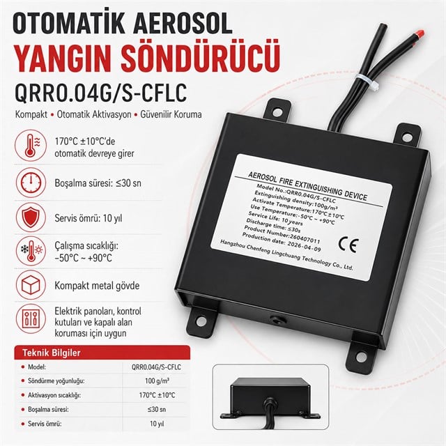 Powermaster QRR0.04G/S-CFLC Otomatik Aerosol Yangın Söndürücü