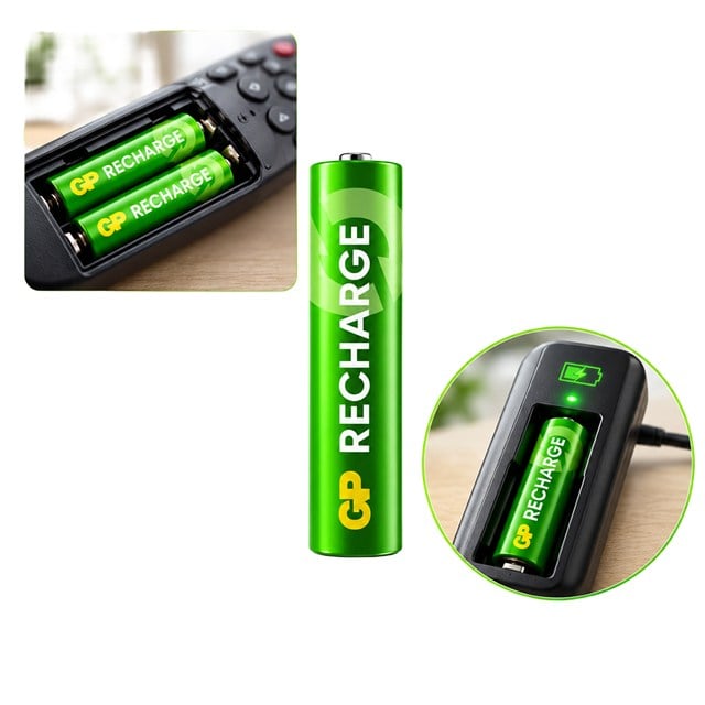 GP Recharge 650 mAh R03 NI-MH Aaa Şarjlı İnce Kalem Pil (4 Adet)