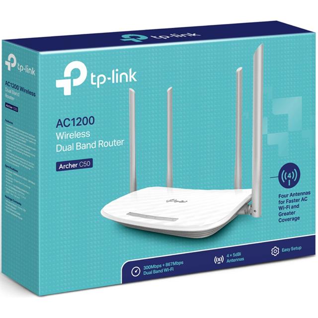 Tp Link Archer C50 4 Port Dual Band 867 Mbps Gigabit Router