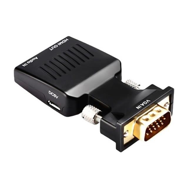 PowerMaster PM-4276 VGA TO HDMI Görüntü Ses Çevirici Audio Girişli Adaptör 1080HD 5V1A Mini USB Güç Girişli