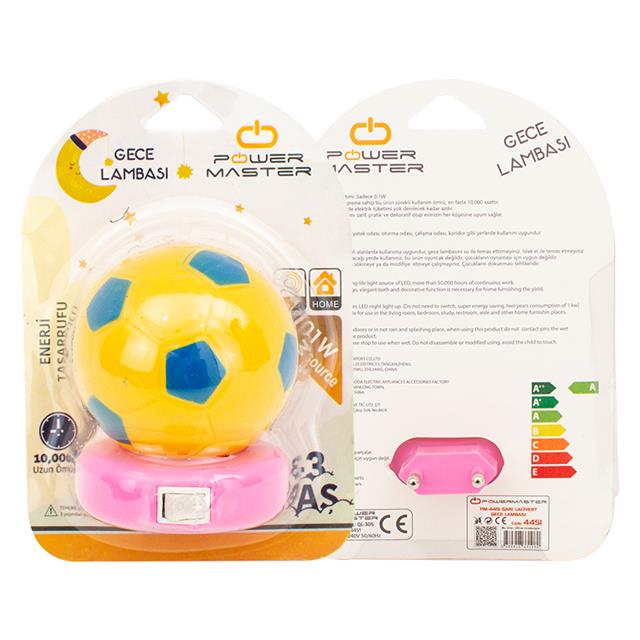 Powermaster PM-4451 Sarı Lacivert Gece Lambası