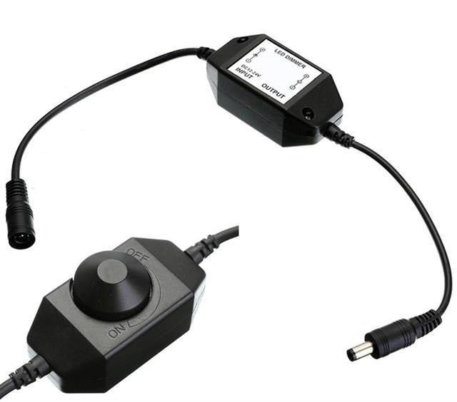 Powermaster DC12V-DC24V 2A Tek Renkli Işık Şiddeti Kontrolü Şerit Led Dimmer PM-4612