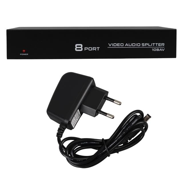 PowerMaster PM-4832 8 Port Video Stereo Audio Dağıtıcı Çoğaltıcı 1024X768-85HZ