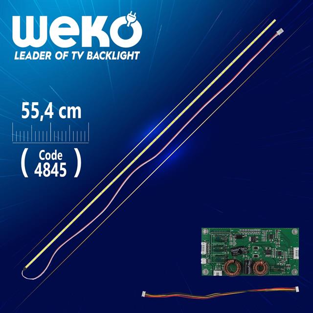 50’’ Universal E-Led 63 Ledli (7020) 554mm 360-450ma 63-66v Çift Led+Sürücü+Kablo Takım (Wk-1371)