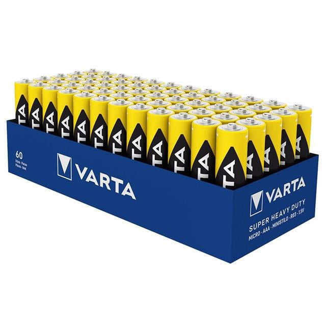Varta Super Heavy Duty Çinko AAA Ince Kalem Kumanda Pili (60’lı Paket)
