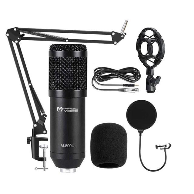 Magicvoice M-800U Profesyonel Kondanser Yayıncı Mikrofonu (+48V Phantom Power Uyumlu)