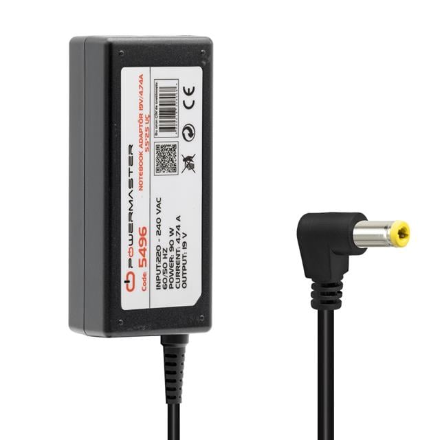 Powermaster PM-5496 19 Volt - 4.74 Amper 5.5*2.5 Mm Uçlu Adaptör (Toshiba Notebook - Hp Notebook)