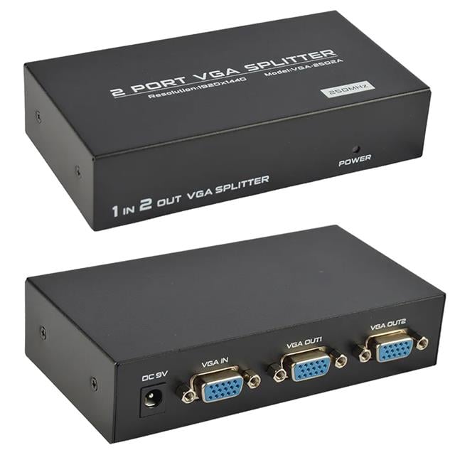 Powermaster VGA-2002 2 Port 200 Mhz 1920x1440 Vga Splıtter Dağıtıcı