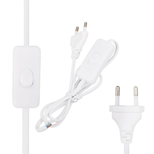 Powermaster PM-5784 Beyaz 220 Volt Anahtarlı Güç Kablosu