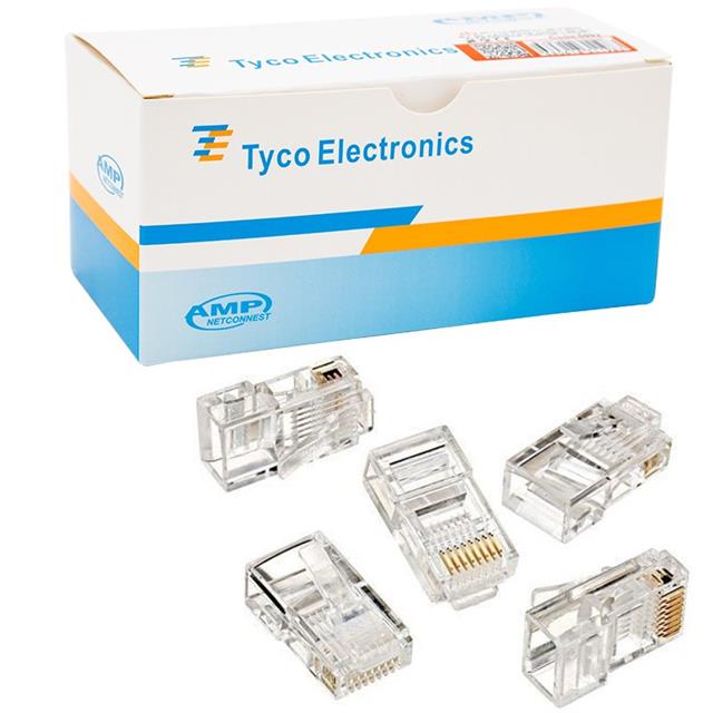 PowerMaster PM-5992 AMP Cat6 RJ45 CAT5/6/7 Konnektör (100’lü Paket)