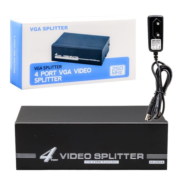 Powermaster PM-6228 4 Portlu 250 Mhz Monitör Çoklayıcı VGA Splitter Dağıtıcı