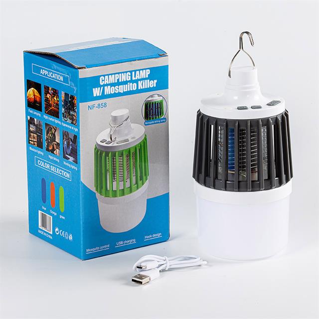 Powermaster MX-858 USB’li Sinek Öldürücü Özellikli 3 Modlu Şarjlı Kamp Feneri