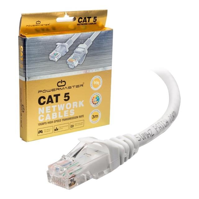 Powermaster  PM-7959 Gri Cat5 3 Metre Ethernet Network Kablosu