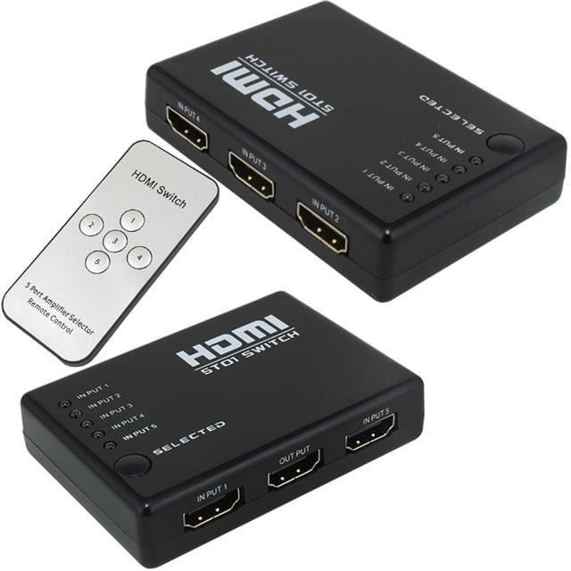 PowerMaster PM-8342 5 Giriş 1 Çıkış HDMI 2.0 4K@60Hz Switcher Toplayıcı Kumandalı