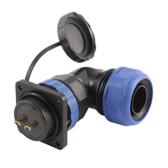 SD28 Su Geçirmez 2 Pin 28 Mm Dörtgen Konnektör 90° Dirsek
